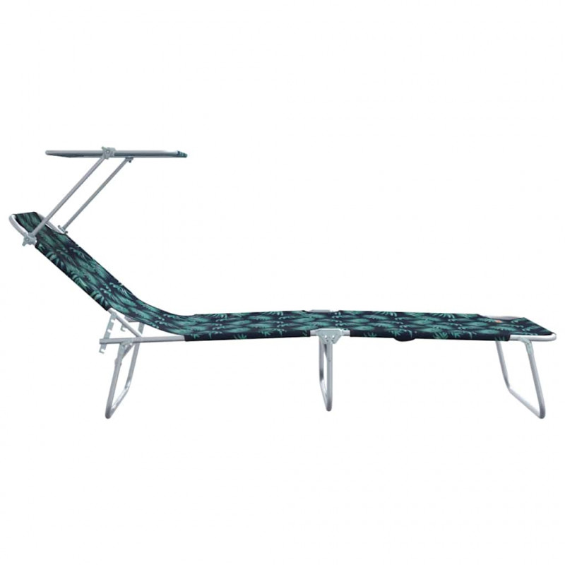 Leżak 2 pcs Zielony 58 x 188 x 77cm Poliester