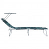 Leżak 2 pcs Zielony 58 x 188 x 77cm Poliester