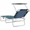 Leżak 2 pcs Zielony 58 x 188 x 77cm Poliester