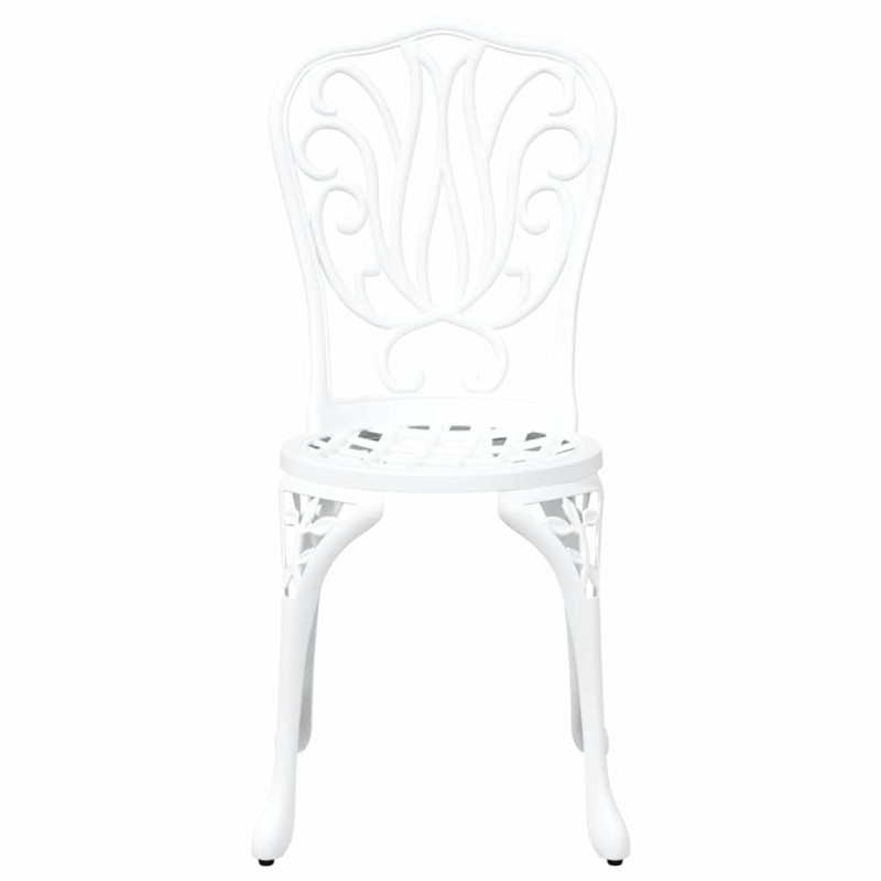 Zestaw Bistro Ogrodowego 3 pcs Biały Aluminium