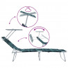 Leżak 2 pcs Zielony 58 x 188 x 77cm Poliester