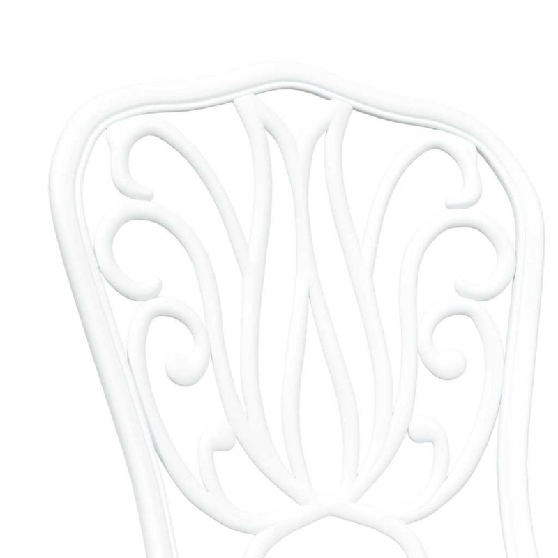 Zestaw Bistro Ogrodowego 3 pcs Biały Aluminium