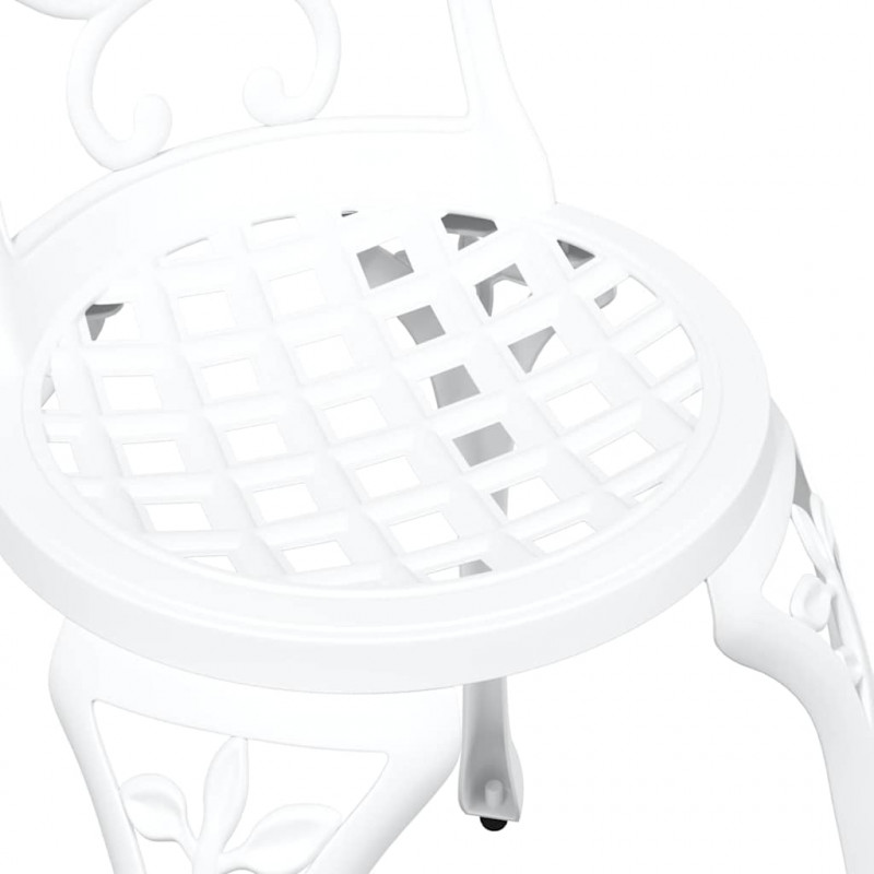 Zestaw Bistro Ogrodowego 3 pcs Biały Aluminium