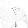 Zestaw Bistro Ogrodowego 3 pcs Biały Aluminium
