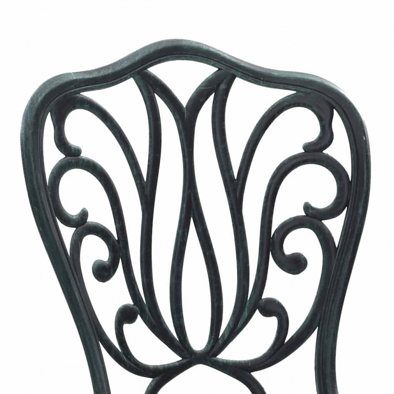 Zestaw Bistro Ogrodowego 3 pcs Zielony Aluminium