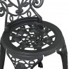 Zestaw Bistro Ogrodowego 3 pcs Czarny Aluminium
