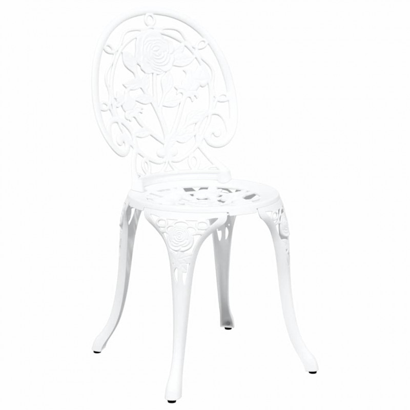 Zestaw Bistro Ogrodowego 3 pcs Biały Aluminium