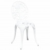 Zestaw Bistro Ogrodowego 3 pcs Biały Aluminium