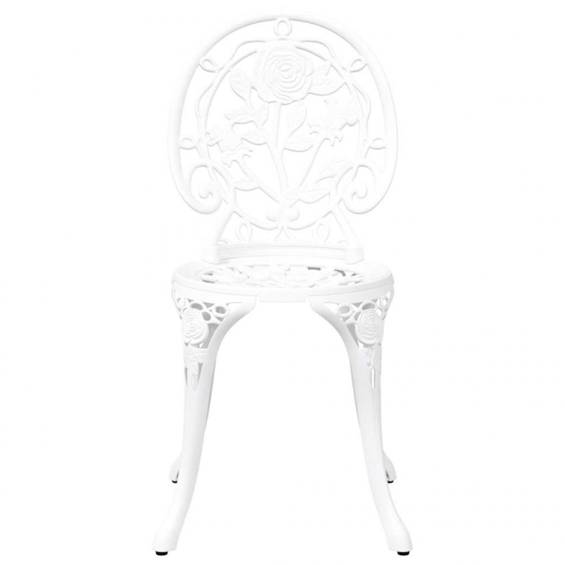 Zestaw Bistro Ogrodowego 3 pcs Biały Aluminium