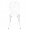 Zestaw Bistro Ogrodowego 3 pcs Biały Aluminium