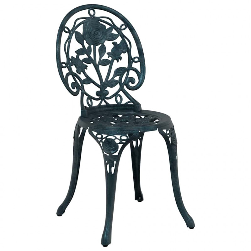 Zestaw Bistro Ogrodowego 3 pcs Zielony Aluminium