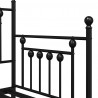 Rama łóżka dziennego Czarny 75 x 190 cm Stal