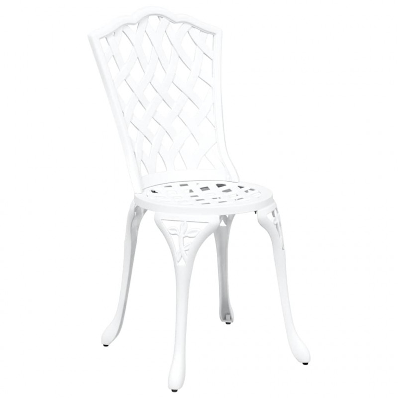 Zestaw Bistro Ogrodowego 3 pcs Biały Aluminium