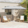 Parasol plażowy piaskowy 372 x 198 x 243 cm