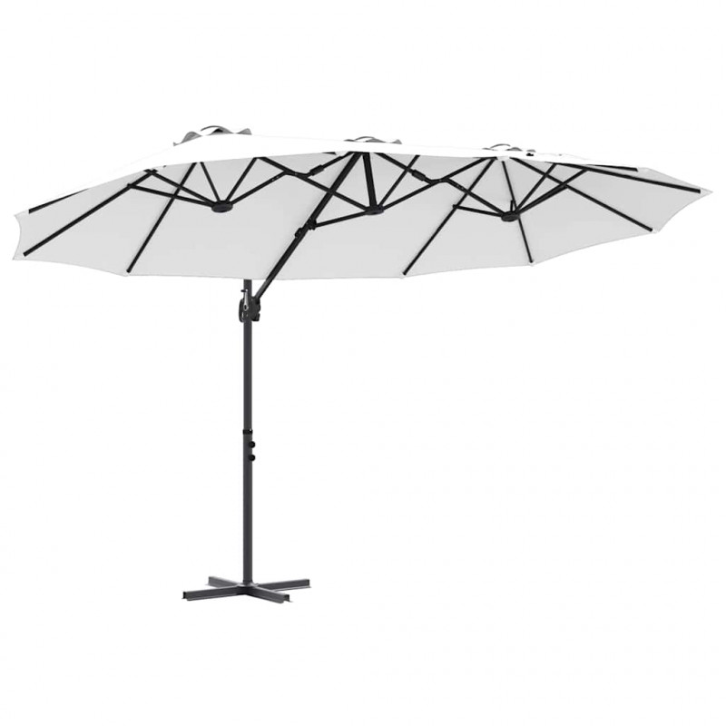 Parasol plażowy piaskowy 372 x 198 x 243 cm