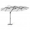 Parasol plażowy piaskowy 372 x 198 x 243 cm