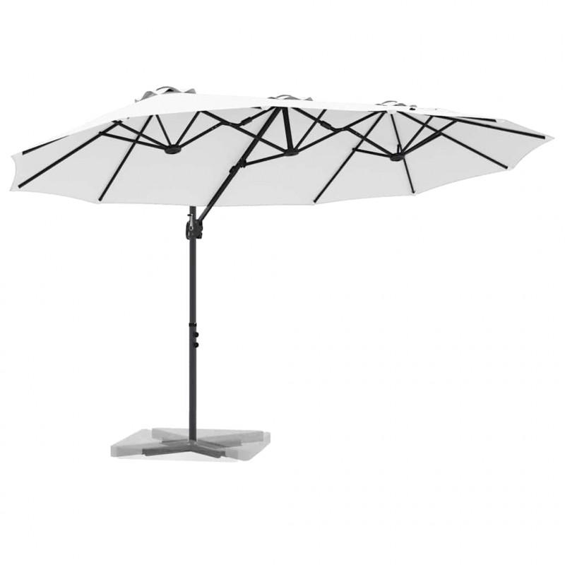 Parasol plażowy piaskowy 372 x 198 x 243 cm