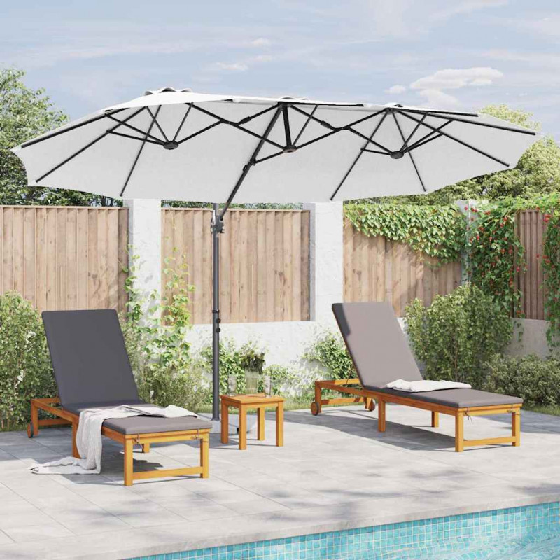 Parasol plażowy piaskowy 372 x 198 x 243 cm