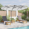 Parasol plażowy piaskowy 372 x 198 x 243 cm