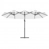 Parasol plażowy piaskowy 372 x 198 x 243 cm