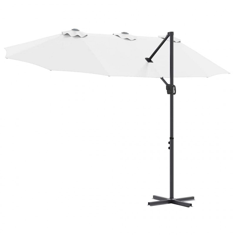 Parasol plażowy piaskowy 372 x 198 x 243 cm