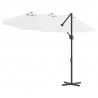 Parasol plażowy piaskowy 372 x 198 x 243 cm