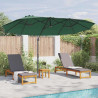 Parasol plażowy Zielony 372 x 198 x 243 cm
