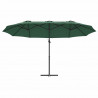 Parasol plażowy Zielony 372 x 198 x 243 cm