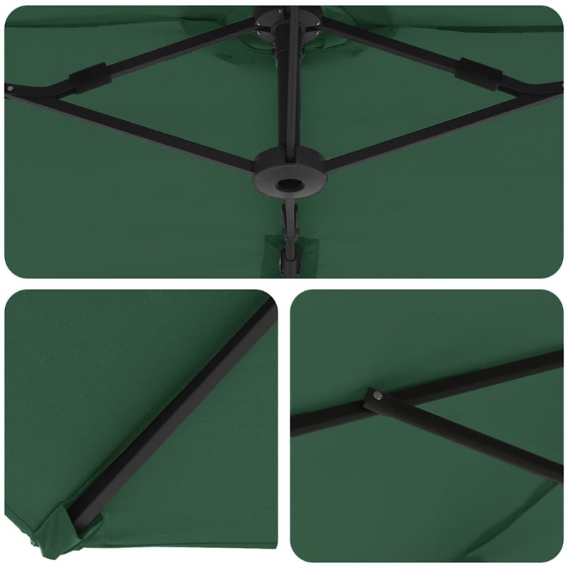Parasol plażowy Zielony 372 x 198 x 243 cm