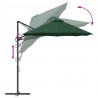Parasol plażowy Zielony 372 x 198 x 243 cm