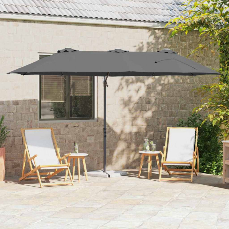 Parasol plażowy Antracyt 372 x 198 x 243 cm