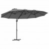 Parasol plażowy Antracyt 372 x 198 x 243 cm