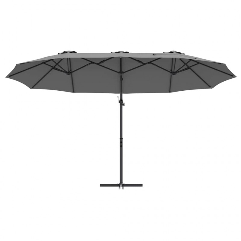 Parasol plażowy Antracyt 372 x 198 x 243 cm