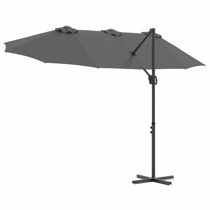 Parasol plażowy Antracyt 372 x 198 x 243 cm