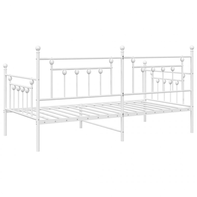 Rama łóżka dziennego Biały 90 x 200 cm Stal