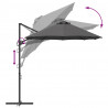 Parasol plażowy Antracyt 372 x 198 x 243 cm