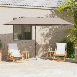 Parasol plażowy Ciemnoszary 372 x 198 x 243 cm