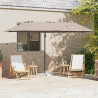 Parasol plażowy Ciemnoszary 372 x 198 x 243 cm