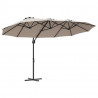 Parasol plażowy Ciemnoszary 372 x 198 x 243 cm