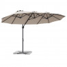 Parasol plażowy Ciemnoszary 372 x 198 x 243 cm