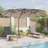 Parasol plażowy Ciemnoszary 372 x 198 x 243 cm
