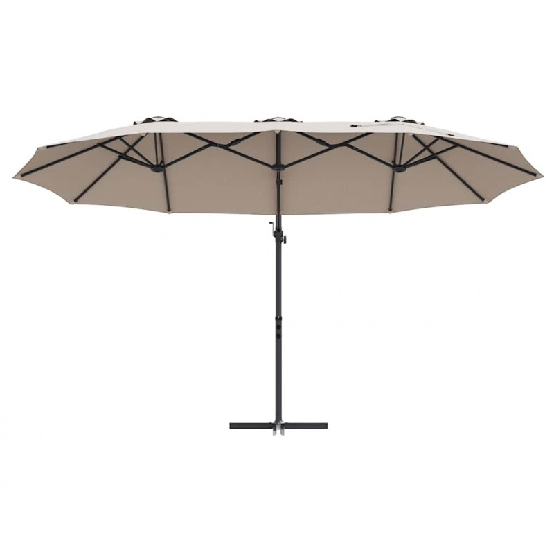Parasol plażowy Ciemnoszary 372 x 198 x 243 cm