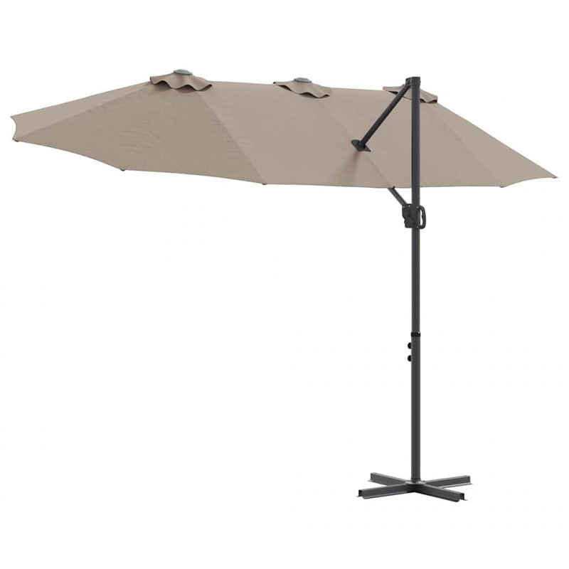 Parasol plażowy Ciemnoszary 372 x 198 x 243 cm