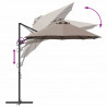 Parasol plażowy Ciemnoszary 372 x 198 x 243 cm