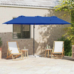 Parasol plażowy Niebieski azur 372 x 198 x 243 cm