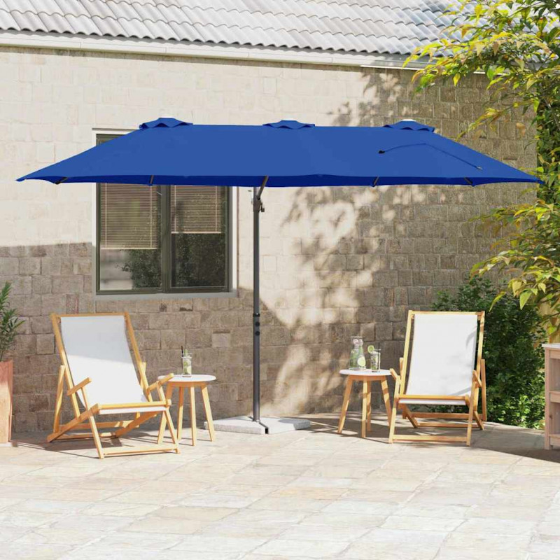 Parasol plażowy Niebieski azur 372 x 198 x 243 cm