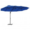 Parasol plażowy Niebieski azur 372 x 198 x 243 cm