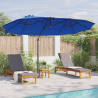 Parasol plażowy Niebieski azur 372 x 198 x 243 cm