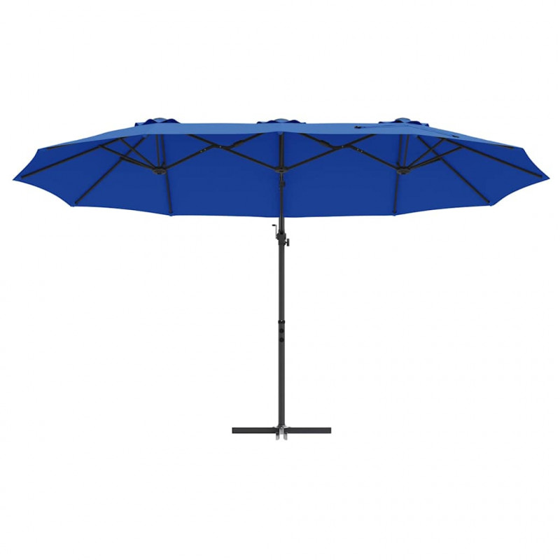 Parasol plażowy Niebieski azur 372 x 198 x 243 cm