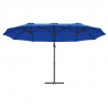 Parasol plażowy Niebieski azur 372 x 198 x 243 cm